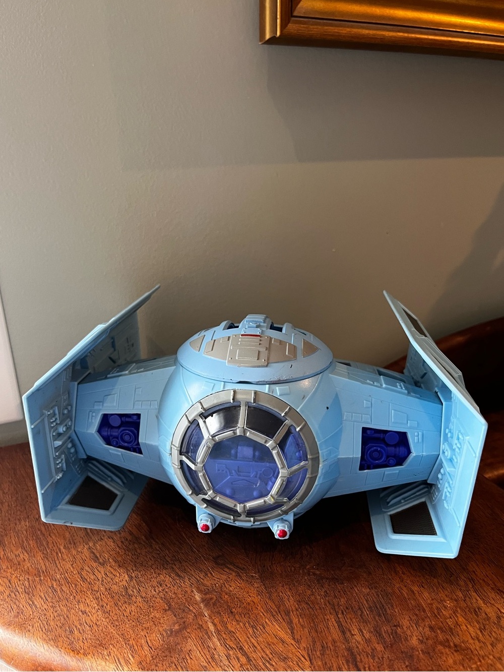 Star Wars Galactic Heroes Darth Vader Blue TIE Fighter Toy Vehicle 2008